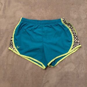 Blue athletic shorts